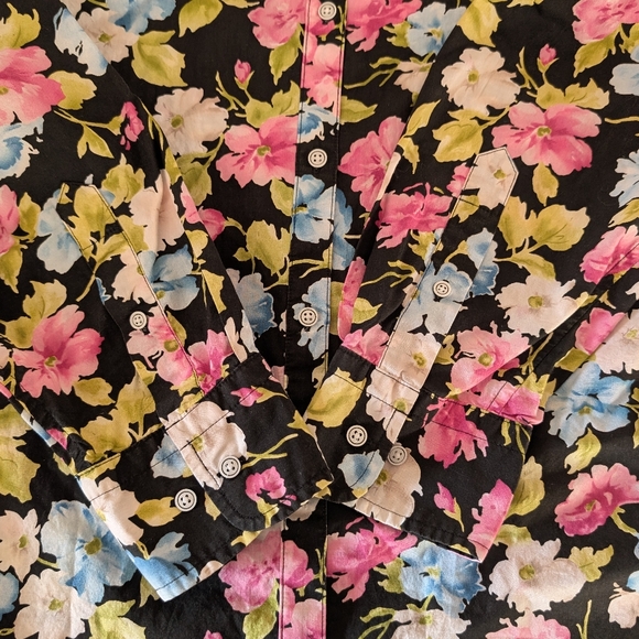 Jones New YorkJon Signature Women's Floral Button-Up Shirt, Size 2X, 100% Cotton - Picture 7 of 7